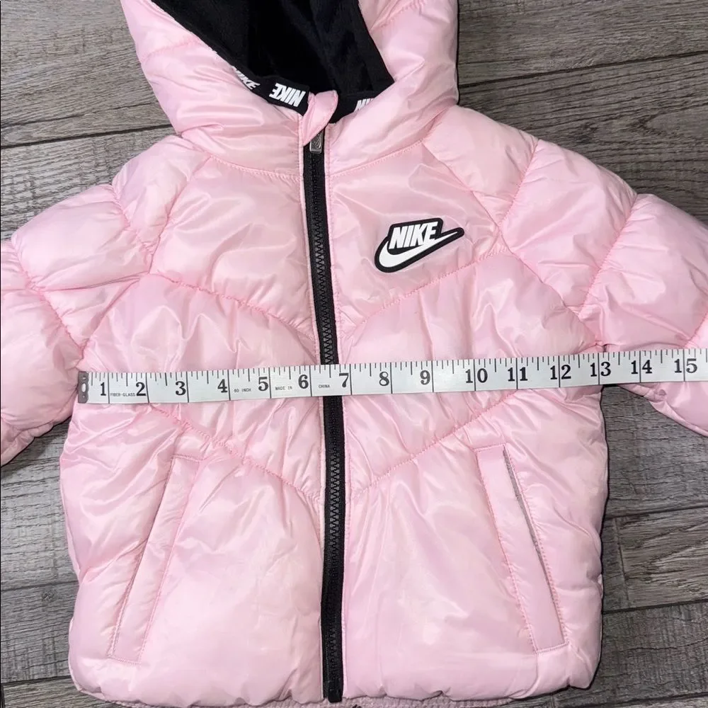 Nike Light Pink Puffer Hooded Jacket
